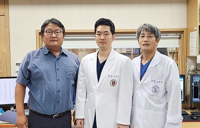 안형진 고려대 의학통계학교실 교수(왼쪽부터),  강동오‧최철웅 고려대 구로병원 심혈관센터 교수