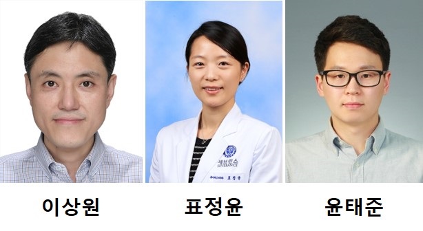 이상원 연세대 세브란스병원 류마티스내과 교수(왼쪽부터), 표정윤 교수, 윤태준 박사과정