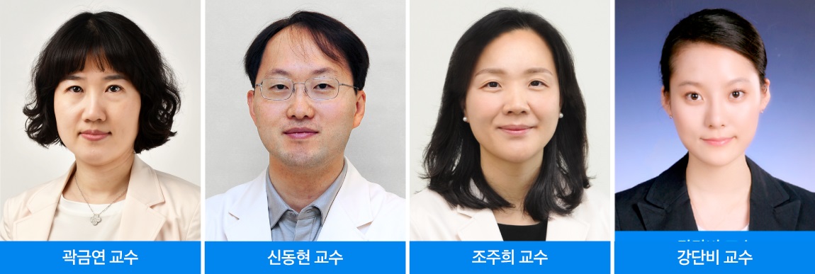 곽금연(왼쪽부터)‧신동현 삼성서울병원 소화기내과 교수, 조주희‧강단비 임상역학연구센터 교수