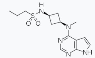 화이자의 JAK1 억제제 ‘아브로시티닙’(abrocitinib)의 화학구조식. 출처 위키피디아